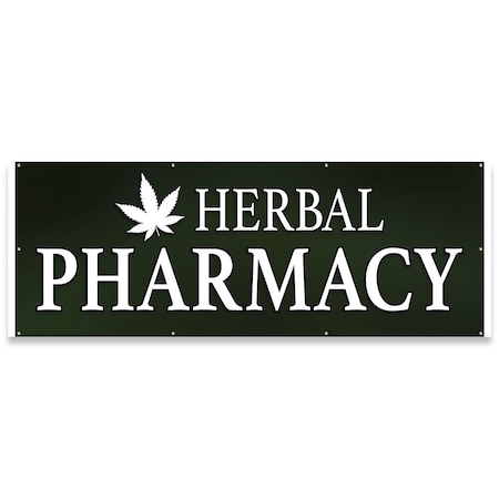 Signmission Herbal Pharmacy Banner Concession Stand Food Truck Single Sided B-96-30087